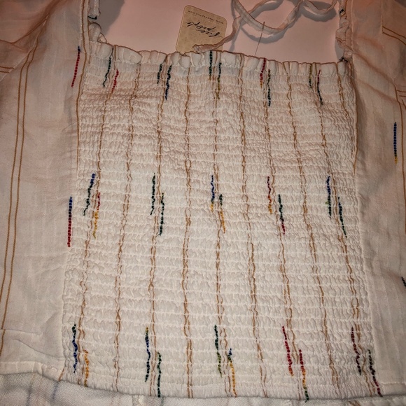 NWT Free People Seratonin Corset Top Ivory (size L) - Picture 7 of 13